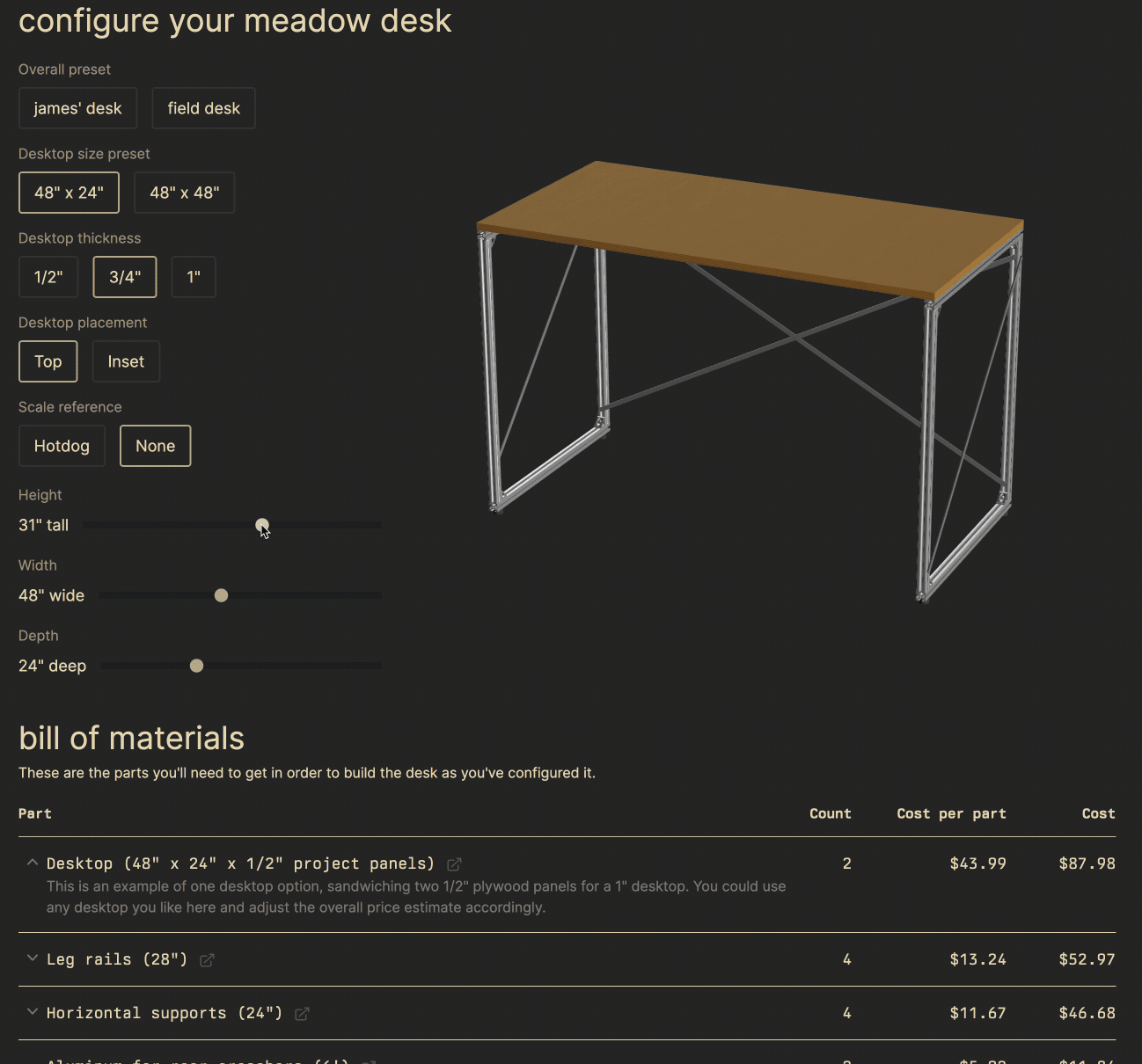 Screen recording of the configuration tool