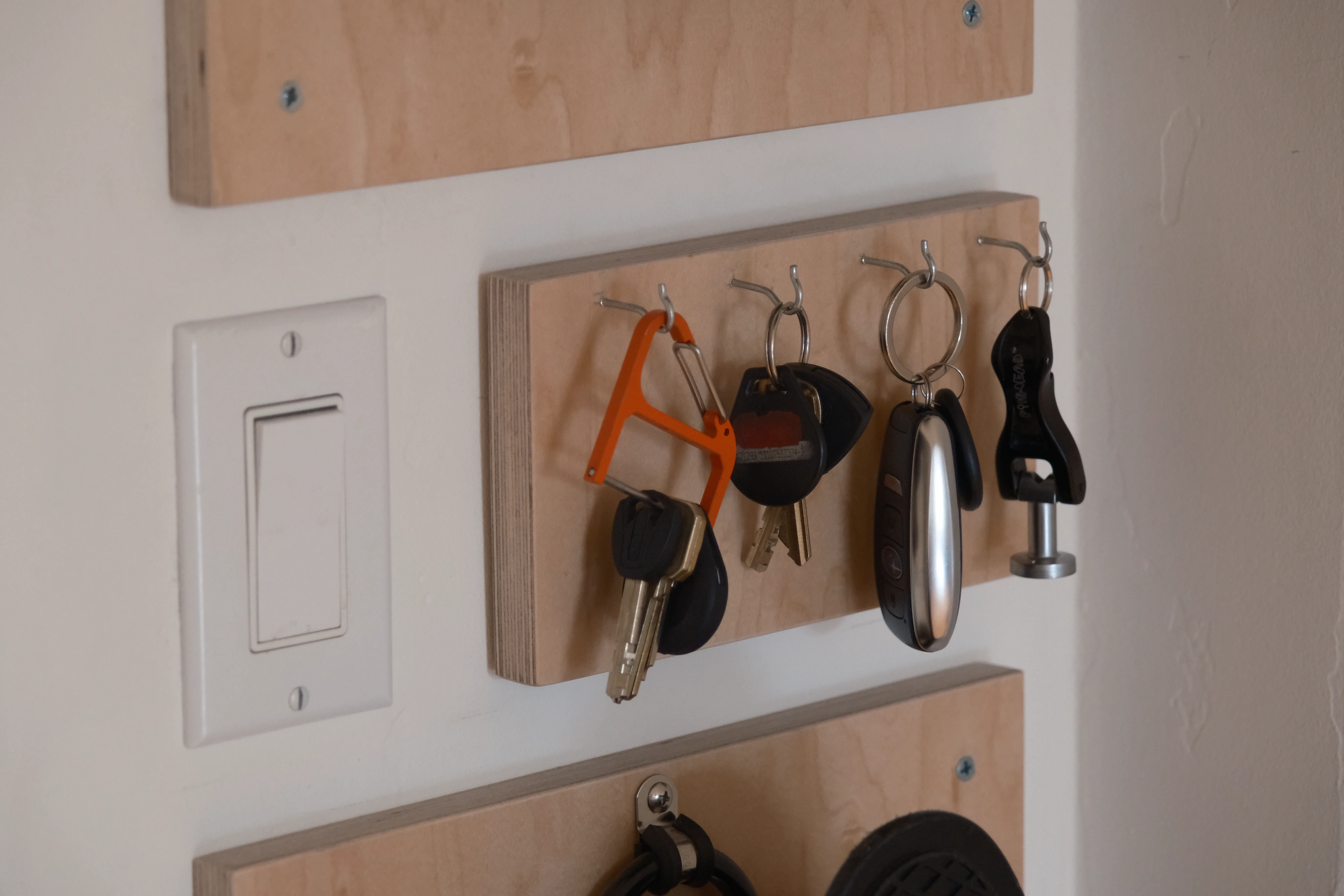 Close-up shot of the key holder